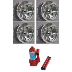 Combo 4- Roda de Liga Leve Fortweel 15x8 Diamantada / aluminio 5 furos de 139,7 off set -27 negativo modelo orion II + B