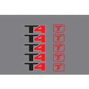 Kit Adesivos Rodas, Cinco T4, cinco Logo Troller para calota.