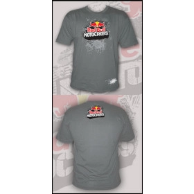 Camiseta Red Bull manga curta na cor Cinza Tamanho M modelo Oficial do motocross e do off-road