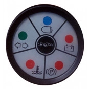 E- Relogio indicador medidor sinaleira fundo branco aro preto