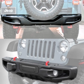 Para Choque Dianteiro + Para Choque Traseiro Jeep Wrangler JK 2008 à 2019 (Kit)