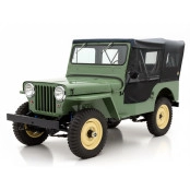 Capota Gaucha Fixa Preta para Jeep Willys CJ3A de 50 á 53 / CJ3B 54