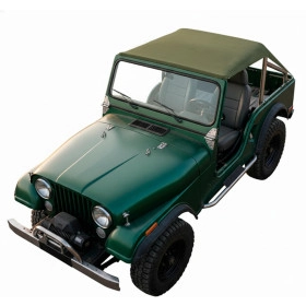 Toldo (Capota de Verão Tipo Bikini) Lona Militar Verde P/ Jeep Willys CJ5 e CJ3 - Estilo Original