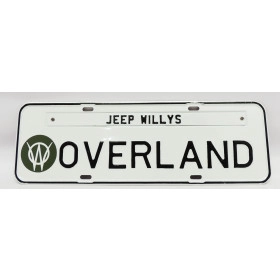 Placa Decorativa Jeep Willys Overland em Alto Relevo