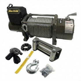 Guincho 20.000 lbs com Cabo de Kevlar + Controle Remoto com Fio