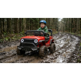 carro eletrico mini jeep wrangler vermelho com controle remoto