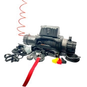 Guincho Winch 13.500lb 12v Black Premium Cabo de Kevlar - Estoque Limitado