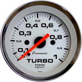 Pressão do Turbo 1 Kgf/cm² ou 2Kgf/cm²  - ø=60mm - Cronomac Linha Croma Branco