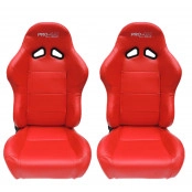 Par de Bancos Concha Reclinável Vermelho X1 Seat – AUS - Feito em Espuma Injetada - importado acompanha trilhos universa