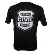 Camiseta Masculina Estado Civil Solteiro Tam.GG