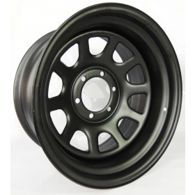 Roda Daytona Black em Aço (Estilo Mangels), 17x9 5 Furos de 120 