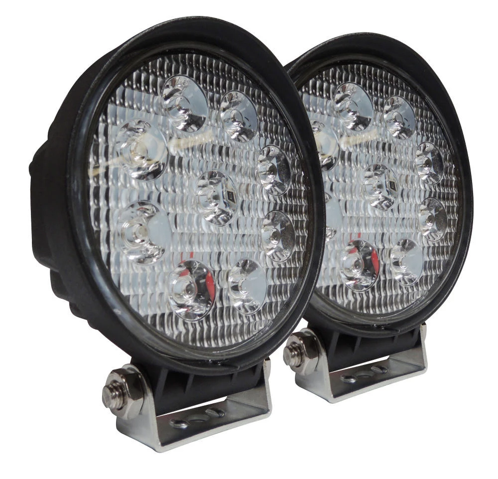 Par de Farol de LED 9Leds / 27W - Alcance médio de 150m  PROMOÇÃO PARA ACABAR COM O ESTOQUE