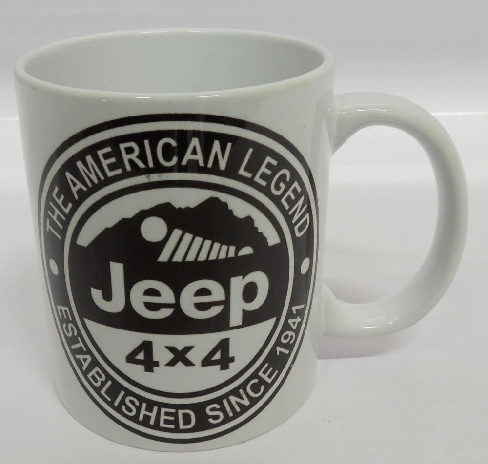 Caneca Jeep em Cerâmica com Desenho de Jeep desmontado
