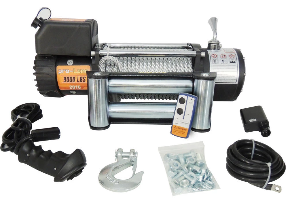 COMBO: Guincho Elétrico Winch 9.000lbs / 4310kg Pró Line Linha Profissional c/ Controle Remoto sem Fio + controle remoto
