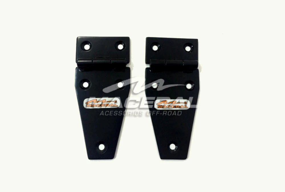 Dobradiça para Capô Preta Para Jeep Willys (Carroceria de Fibra) - Maceral