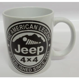 Caneca Jeep em Cerâmica com Desenho de Jeep desmontado