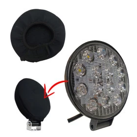 KIT / COMBO - Farol de Milha LED 42W com 14 LEDS 12v / 24v - 11,5 cm + Capa em Neoprene
