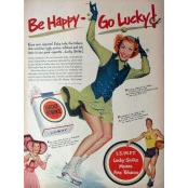 Quadros Decorativos Retro (Imagens Retro) - Tema: Lucky Strike Be Happy - Ref: 7017/SA