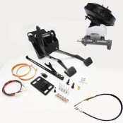 Kit Pedaleira Suspensa Original Jeep Willys c/ Servo Freio Reservatório, Hidrovácuo e Cilindro mestre e Cabo Embreagem