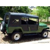 Capota Gaucha Preta Fixa p/ Jeep Willys CJ6 "Bernardão" (4 Portas)