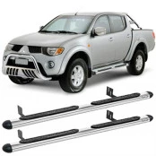 Estribo Tubular  para Mitsubishi L-200 Triton Cabine dupla Cromado