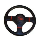Volante preto e vermelho (com cubo) 