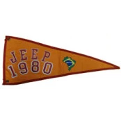 Bandeira para Antena Jeep 1980 (Bandeira Bordada /Bandeira Ano / Bandeira Decorativa para Jeep / 4x4 / Off Road) Ref: 38