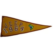 Bandeira para Antena Jeep 1964 (Bandeira Bordada /Bandeira Ano / Bandeira Decorativa para Jeep / 4x4 / Off Road) Ref: 38