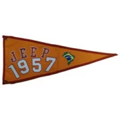 Bandeira para Antena Jeep 1957(Bandeira Bordada /Bandeira Ano / Bandeira Decorativa para Jeep / 4x4 / Off Road) Ref: 386