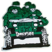 ADESIVO jeep com soldados (524)