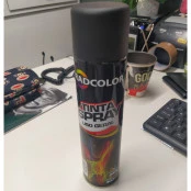Spray Tinta Colorgin na cor Preto Fosco p/ Para-choque, Estribos, Rodas e etc...