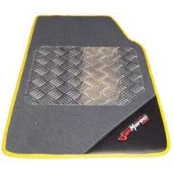Tapete San Marino com detalhe em aluminio com a fita em amarelo (O par)