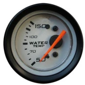 Relogio Medidor de Temperatura Eletrico Fundo Branco, Ponteiro Laranja e Aro Preto