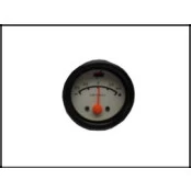 Relógio medidor de amperímetro Javali (fundo branco, Ponteiro Laranja, Aro preto) 52mm de diâmetro 