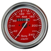 Velocímetro Mecânico 240Km W0.625 ESPORTIVO  ø=85mm  Cabo=0,625 Vermelho  (W90.120R)