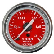 Pressão Combustível 0-2 Kg ø=52mm Rosca =Q Vermelho (W04.402R)