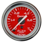 Pressão Óleo 0-7 Kg ø=60mm Rosca =Q Vermelho (W04.394R)