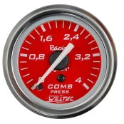 Pressão Combustível 0-4 Kg ø=52mm Rosca =Q Vermelho (W04.386R)