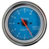 Contagiro, Tacômetro 4 CC INJ / CARB 8000 (Ponteira Vertical)  ø=85mm Azul  (W40.423R)