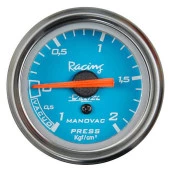 Manovacuômetro (1kg VAC 2kg Turbo) ø=52mm Rosca =Bico 8mm  Azul (W04.417R)