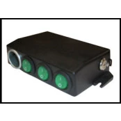 Interruptor de luzes com 3 botoes 1 adaptador para carregar celular e chave para colocar em painel de jipes e pick-ups