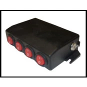 Interruptor de luzes com 4 botoes e chave para colocar em painel de jipes e pick-ups
