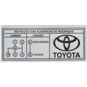 Plaqueta / Placa Toyota em alumínio de identificação das marchas (Toyota 4 Marchas)
