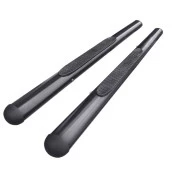 Estribo Preto Oval para Hilux Cabine Simples - Fort Steel