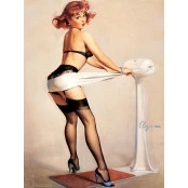Quadros Decorativos Retro (Imagens Retro) - Tema: Pin-Up - Ginástica - Ref: 7116/SA