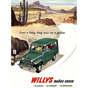 Quadros Decorativos Retro (Imagens Retro) - Tema: Willys Makes sense - Ref: 7108/SA