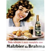 Quadros Decorativos Retro (Imagens Retro) - Tema: Malzbier Brahma Toda Refeição - Ref: 7105/SA