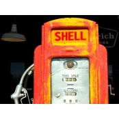 Quadros Decorativos Retro (Imagens Retro) - Tema: Bomba Combustivel Shell - Ref: 7086/SA