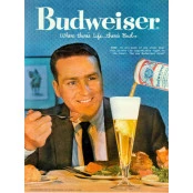 Quadros Decorativos Retro (Imagens Retro) - Tema: Budweiser Where there's life - Ref: 7062/SA