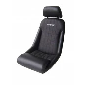 Banco Estilo Retrô Fixo BA06 San Marino em Courvin Preto com apoio de Cabeça - Ideal para Roadster ou Spiders
